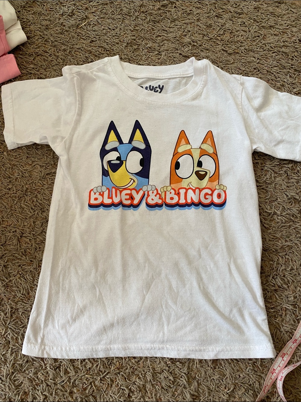 White Kids Graphic Tee BLUEY 5/6